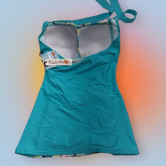 DIVINITA SOLE Women’s Medium 2 Piece TANKINI Set Swimsuit - Picture 5 of 5